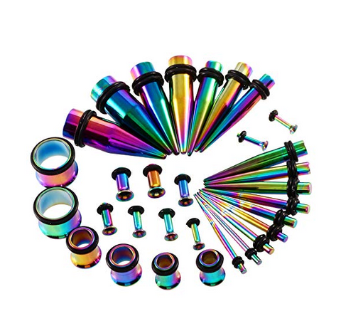 Stainless Steel Ear Gauge Stretching Kits. Free Shipping To Your Doorstep And Checked For Flaws.
