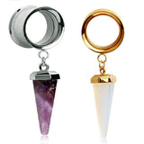 Opal Stone Dangle Tunnels 6-16mm - Alpha Piercing