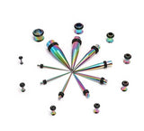 Stainless Steel Ear Stretching Kit x36 pcs. 14G-00G - Alpha Piercing