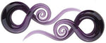 FOR USA ONLY Purple Glass Spiral Tapers 4G-1/2'' (5mm-12mm)