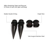 Stainless Steel Ear Stretching Kit x36 pcs. 14G-00G - Alpha Piercing
