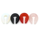 Keyhole & Round Opal Stone Ear Weights 6,8,10mm - Alpha Piercing
