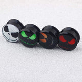 FOR USA ONLY 4 Pairs Jack Skellington Ear Plugs 6G-5/8'' (4mm-16mm)