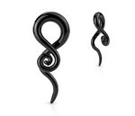 Black Glass Spiral Tapers
