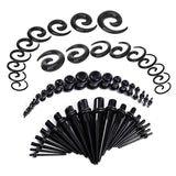 Complete Acrylic Ear Stretching Kit x54 pieces. 14G - 00G - Alpha Piercing