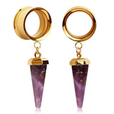 Opal Stone Dangle Tunnels 6-16mm - Alpha Piercing