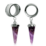 Opal Stone Dangle Tunnels 6-16mm - Alpha Piercing