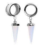 Opal Stone Dangle Tunnels 6-16mm - Alpha Piercing