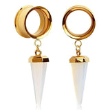 Opal Stone Dangle Tunnels 6-16mm - Alpha Piercing