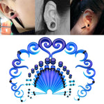 Blue stretching kit to stretch your lobes.