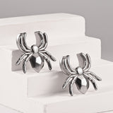 Silver spider ear tunnels. Free shipping. Alpha Piercing.
