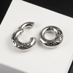 Carved Polished Round Ear Weights