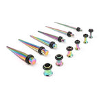 Stainless Steel Ear Stretching Kit x36 pcs. 14G-00G - Alpha Piercing