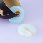 FOR USA ONLY Keyhole Opal Stone Ear Weights
