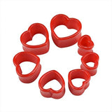 FOR USA ONLY Set of 3 Pairs Heart Shaped Tunnels 6G-7/8 (4mm-2mm)