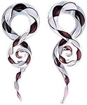 FOR USA ONLY Pair of Spiral Glass Ear Tapers 4G-9/16'' (5mm-14mm)