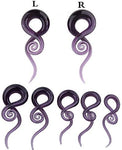 FOR USA ONLY Purple Glass Spiral Tapers 4G-1/2'' (5mm-12mm)