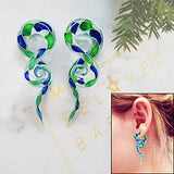 FOR USA ONLY Pair of Spiral Glass Ear Tapers 4G-9/16'' (5mm-14mm)