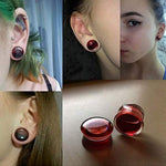 Red Liquid ''Blood'' Acrylic Ear Plugs 8mm - 25mm - Alpha Piercing