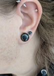 Black Crystal Ear Plugs 