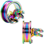 FOR USA ONLY T-Rex Iridescent Ear Plugs 2G-1'' (6mm-25mm)