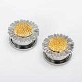 Sunflower Ear Plugs 6mm-16mm - Alpha Piercing