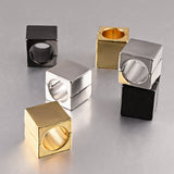 Steel cube ear weights. Free shipping - Alpha Piercing.