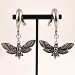 Skull Butterfly Ear Hangers - Alpha Piercing. Free worldwide shipping.
