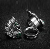 Peacock Ear Plugs With Jewels 6mm-16mm - Alpha Piercing