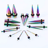 FOR USA ONLY Complete Multicolor Ear Stretching Kit x36 Pieces 14G-00G (1.6mm-10mm)