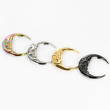 Moon ear weights with skull face for ear stretching. Free worldwide shipping.