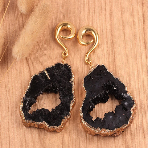 Black Stone Ear Weights 