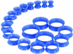 FOR USA ONLY Silicone Tunnels Ear Stretching Kit 2G-1'' (6mm-25mm) x20 Pieces