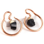 Black stone ear weights. Free worldwide shipping.