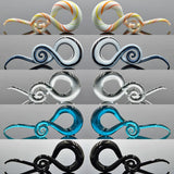 Glass ear tapers. Spiral lobe gauges with free shipping to your doorstep. Sold as pairs and checked for flaws.