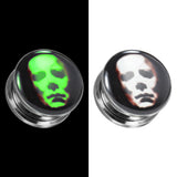 Michael Myers Ear Plugs That Glows In Dark. Free Shipping To Your Doorstep. Ear Gauges 6mm To 30mm