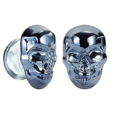 Glass Skull Ear Plugs 6mm-16mm - Alpha Piercing