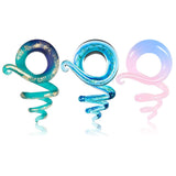 Glass Spiral Ear Plug Gauges 6-8-10mm - Alpha Piercing