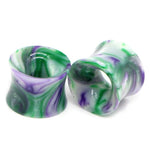 Mixed Color Saddle Ear Tunnels 6mm-14mm - Alpha Piercing
