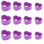 Purple Ear Stretching Kit x44 Pieces Tapers / Heart Tunnels / Plugs - Alpha Piercing