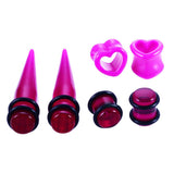 Complete Ear Stretching Kit Tapers, Plugs, Heart Tunnels 14g-00g
