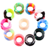 Set of silicone ear tunnel gauges with free shipping to your doorstep. Soft silicone ear tunnels for ear stretching. Checked for flaws, non-toxic materials.