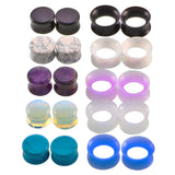 Set of Stone Plugs and Silicone Tunnels / 20 Pieces