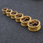 Vintage Wooden Anchor Plugs 12mm-25mm - Alpha Piercing