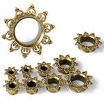 Vintage Antique Brass Ear Tunnels - Alpha Piercing