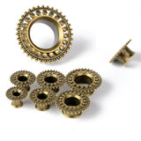 Vintage Antique Brass Ear Tunnels - Alpha Piercing