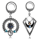 Helix Dangle Stainless Steel Ear Tunnels 6-16mm - Alpha Piercing