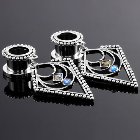 Helix Dangle Stainless Steel Ear Tunnels 6-16mm - Alpha Piercing