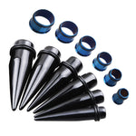 Complete Stretching Kit -Acrylic Tapers & Stainless Steel Tunnels- x24 pcs. 10-20mm - Alpha Piercing
