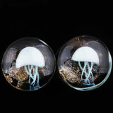 Black Glass Jellyfish Plugs 8mm-16mm - Alpha Piercing